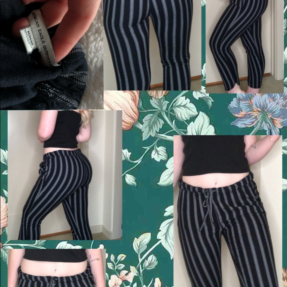 American Eagle pinstripe drawstring pants!